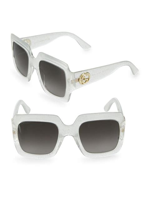 gucci oversized square glitter sunglasses|gucci women's oversized square sunglasses.